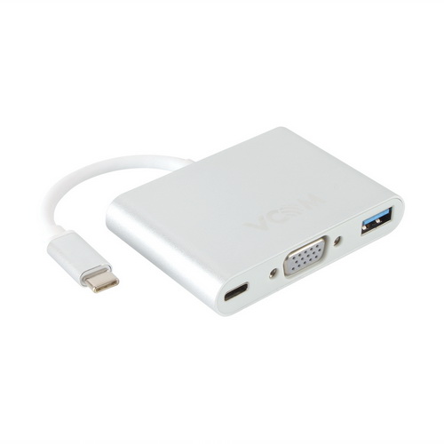 3 in 1 USB Type C to VGA+USB3.0+PD Docking CU426M
