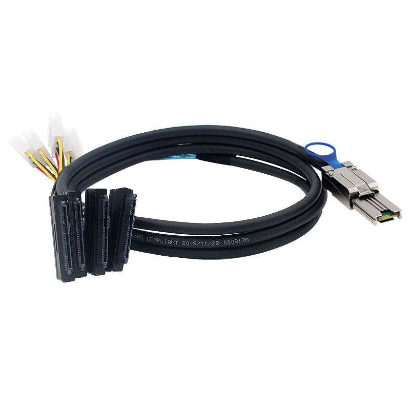 MINI SAS 26PIN(SFF8088) TO 4*SAS 29PIN(SFF8482) CH522