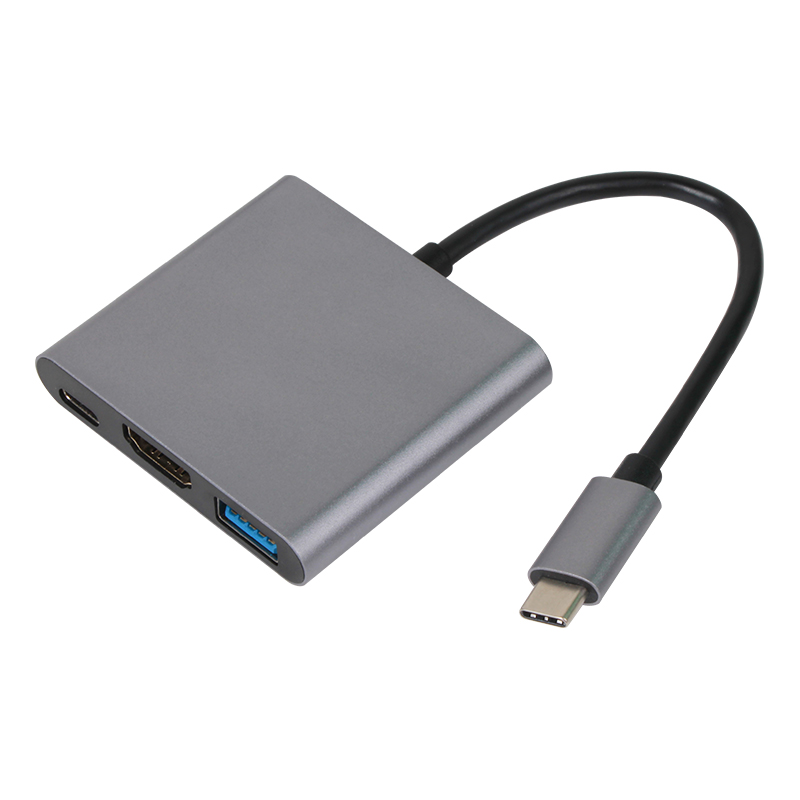 USB C to HDMI+USB3.0+PD 3 in 1 Docking CU454A