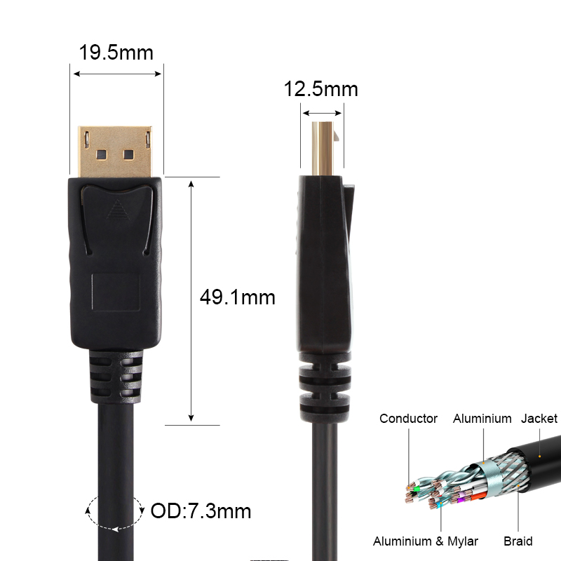 DP to DP Cable M/M CG631 Black