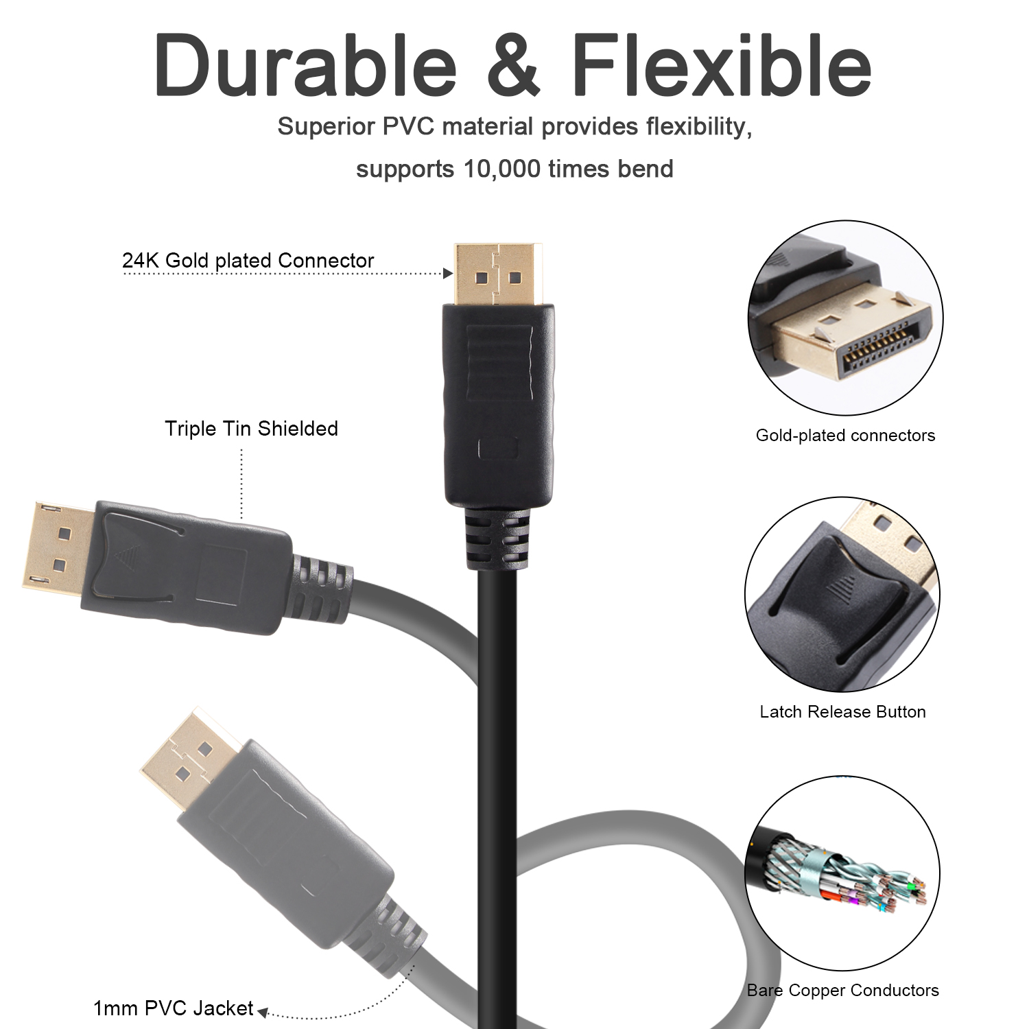 DP to DP Cable M/M CG631 Black