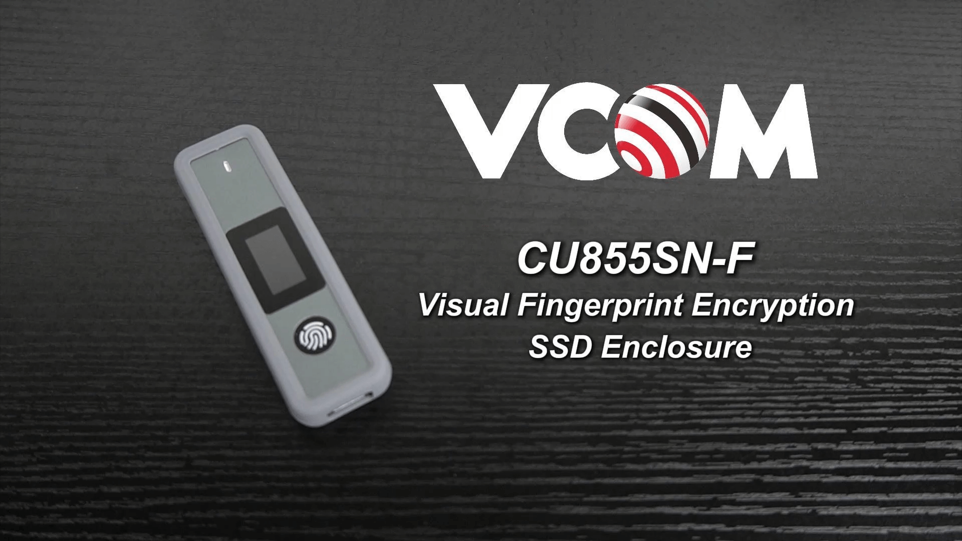 VCOM CU855SN-F Visual Fingerprint Encryption SSD Enclosue