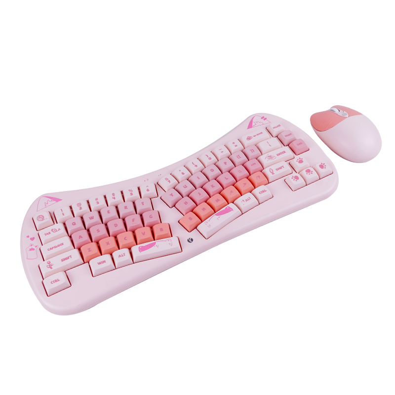 Wireless Cute Keyboard and Mouse Set