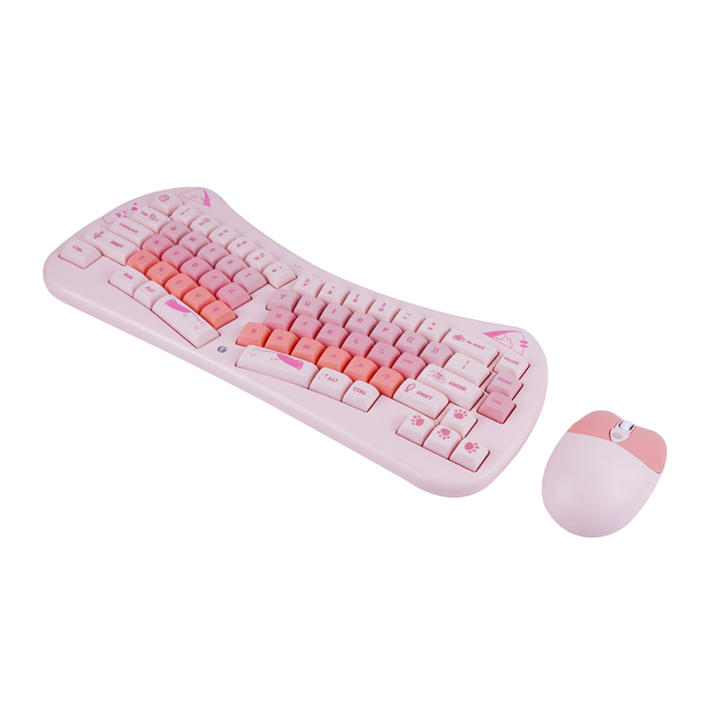 Wireless Cute Keyboard and Mouse Set