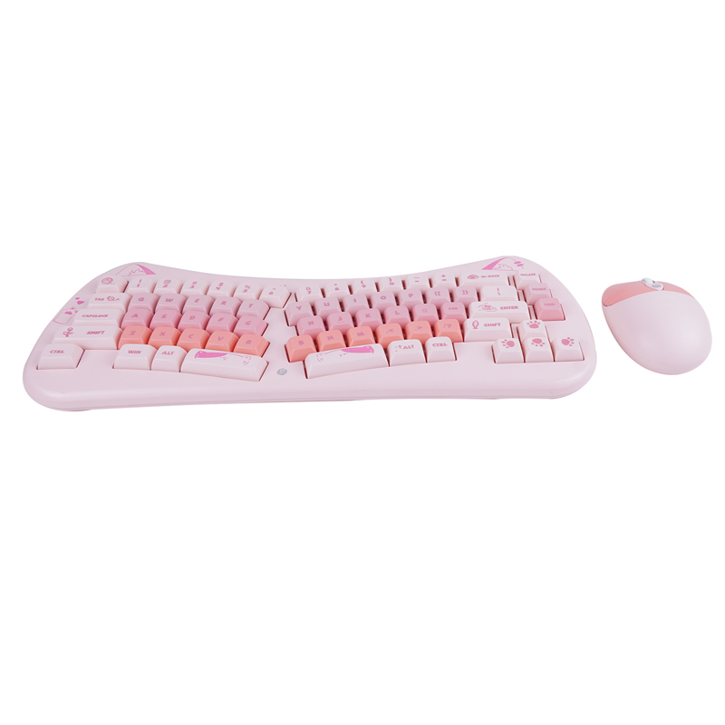 Wireless Cute Keyboard and Mouse Set