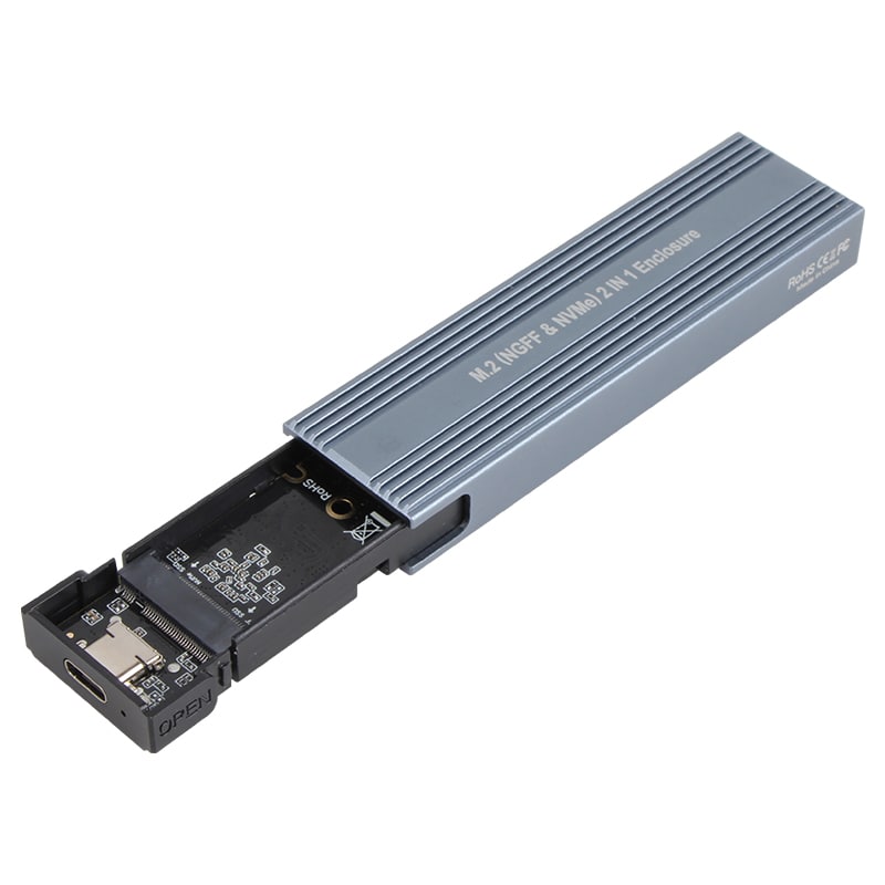 M.2 NVME and SATA dual protocol SSD Enclosure
