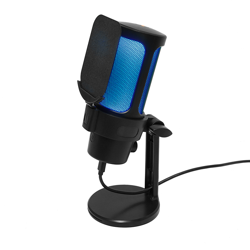 USB RGB Condenser Microphone with Touch Mute 192kHz